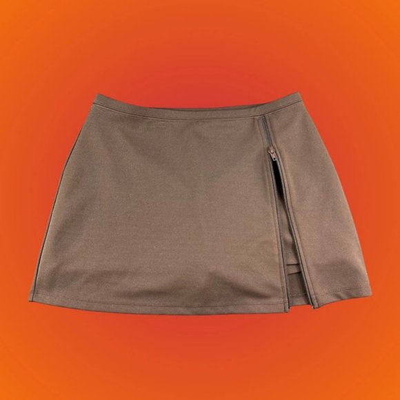 y2k mocha brown mini skirt skort - Picture 1 of 3
